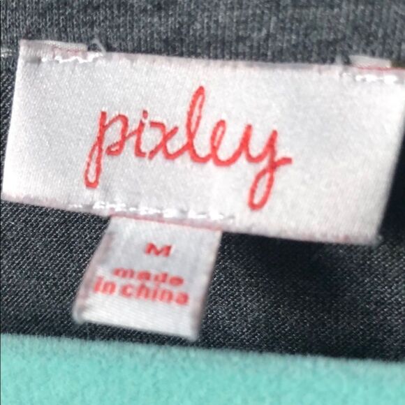 Pixley Mixed Fabric Pattern Back Shirt- M - Picture 2 of 5